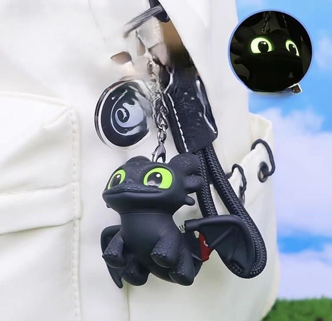 Night Fury Dragon Keychain with Sound and Light